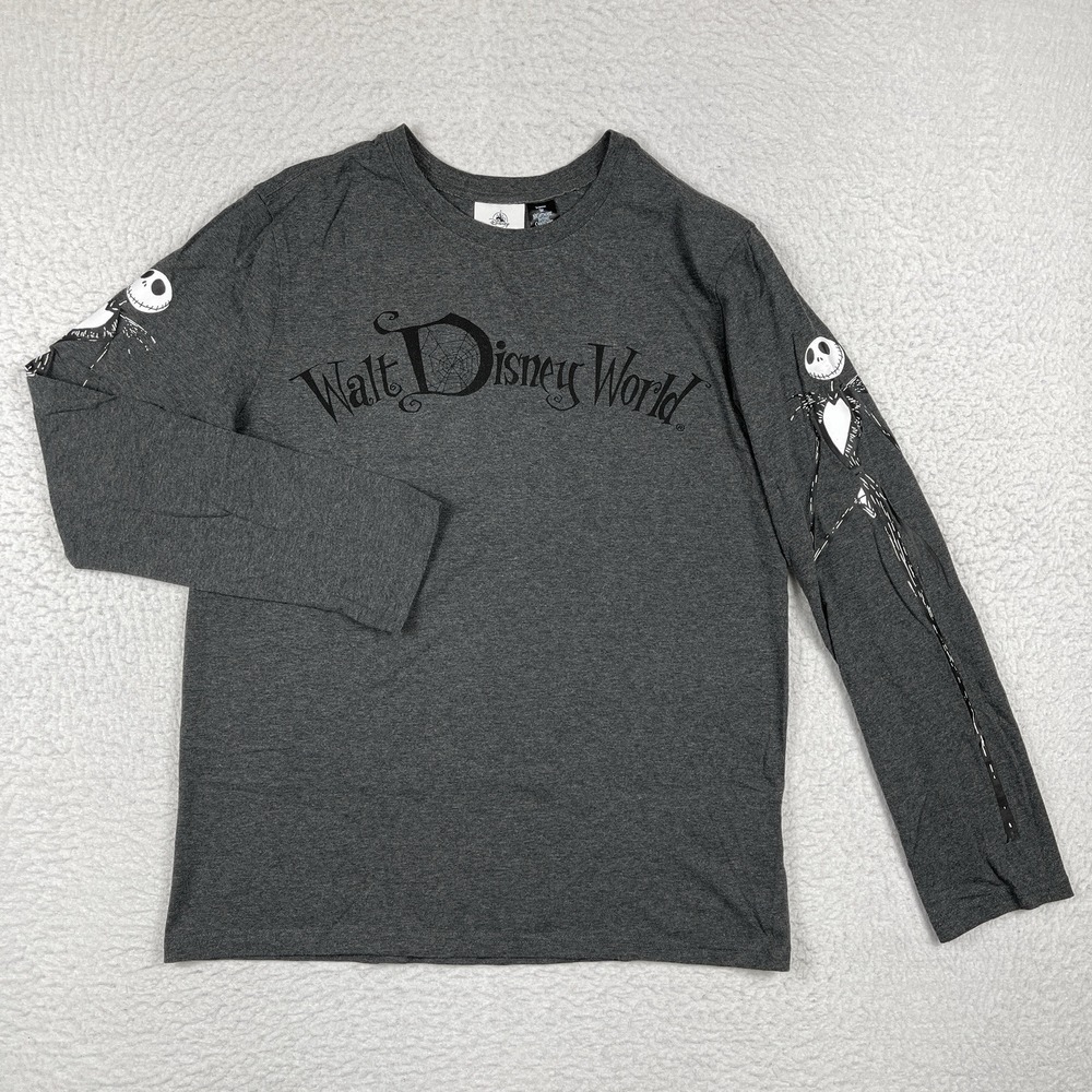 The Nightmare Before Christmas Shirt Mens Medium Gray Jack Skellington Disney